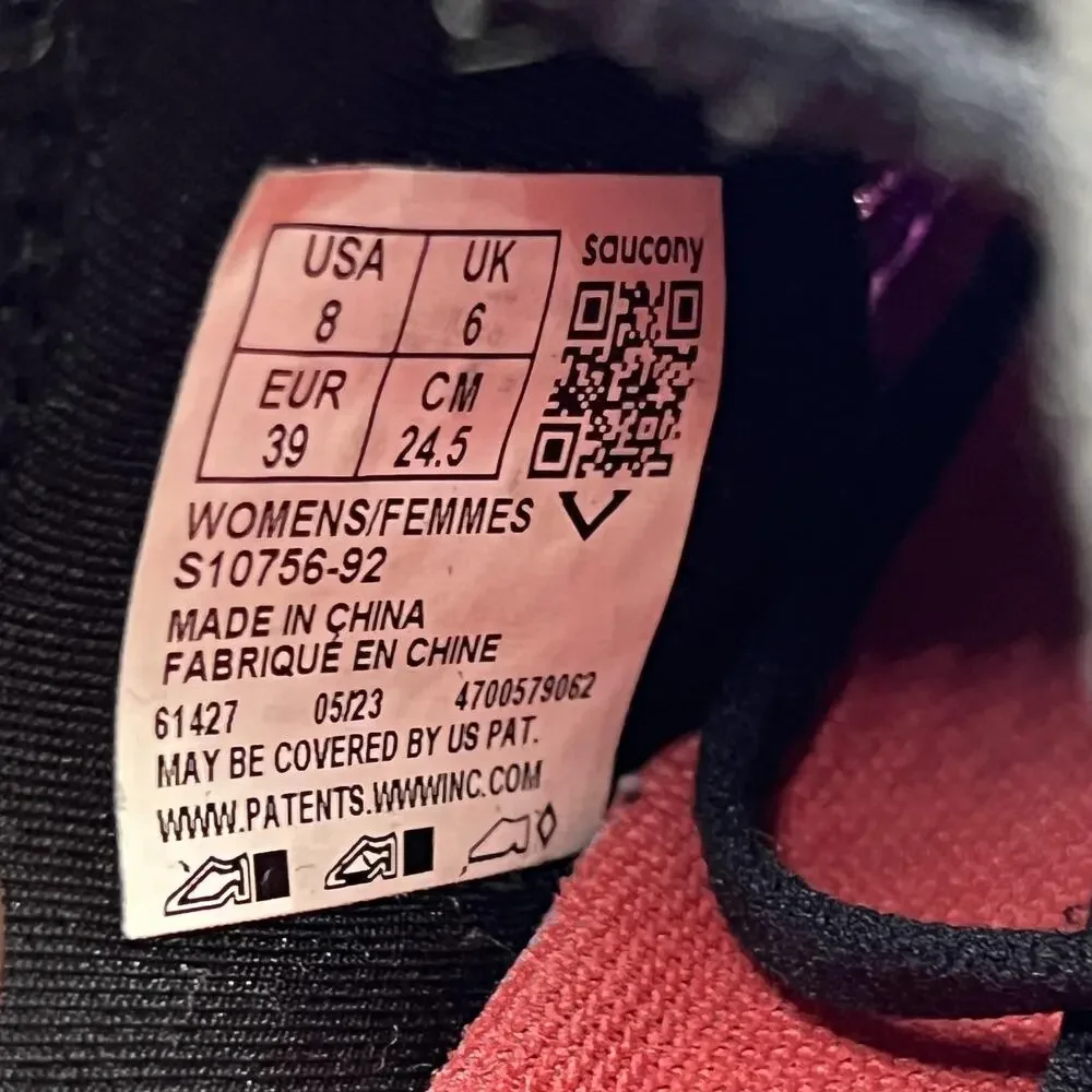 Saucony Endorphin Speed 3 Running Shoes Women Size 8 Purple Comfort Low Sneakers